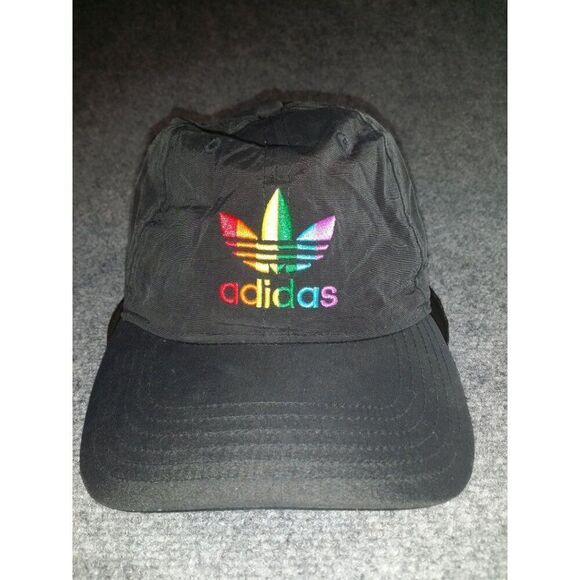 Adidas Pride Love Unites Strapback Hat Women Black Embroidered Logo Casual Stree - Picture 1 of 8